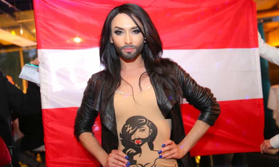 Conchita Wurst at the Eurovision Song Contest in Vienna.