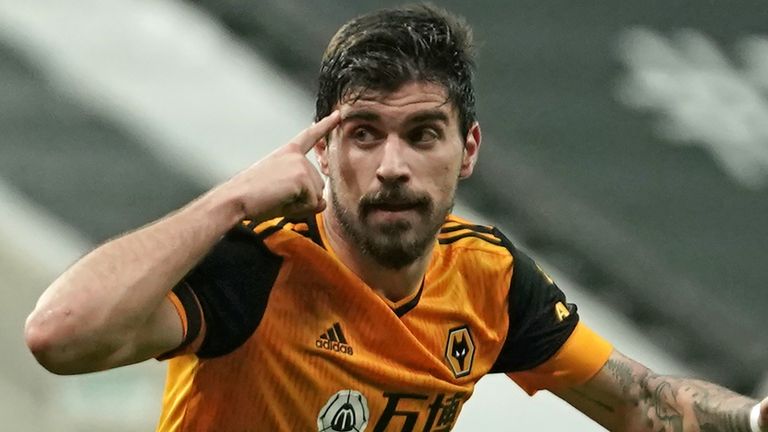 Ruben Neves celebrates his equaliser at St James&#39;s Park