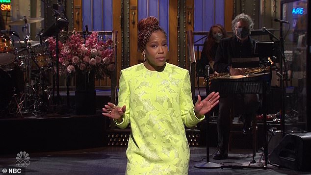 Pay it forward: The Oscar-winning King passed her words of encouragement to Regé--Jean Page before last week's SNL show