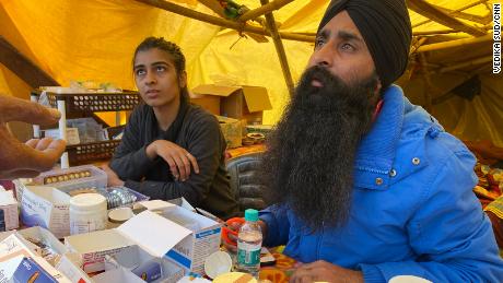 Himanshi Rana at the medical tent in Ghazipur on the outskirts of New Delhi, on February 4, 2021.