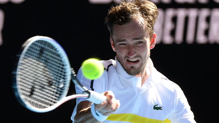 Daniil Medvedev has reached the last four of the Australian Open for the first time in his career