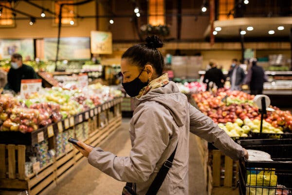 Customers eager to avoid shopping in stores are using Instacart’s app-based grocery ordering service.