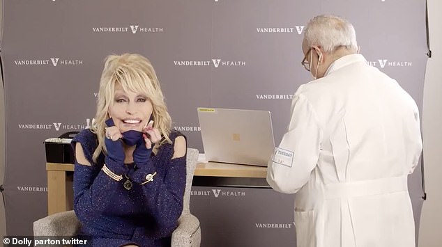 Parton said she wanted to ancourage 'cowards' to get their coronavirus vaccine