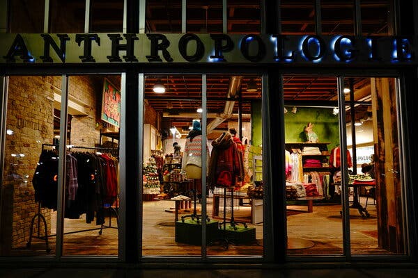 During the last week of February, seven of Anthropologie’s top 10 selling items online were dresses, a “striking change,” the company said.