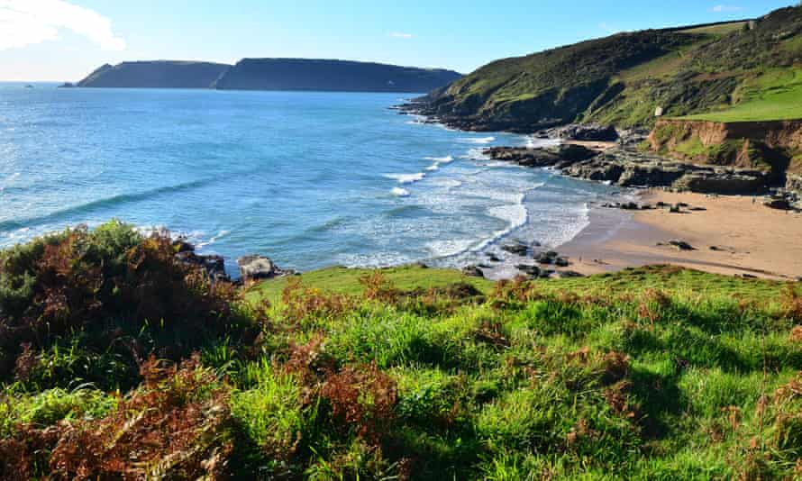 England, Devon, prawle point, rocks, cliffs, salcombe, cliffs, sea, Great Britain, Europe, coast, sand, beach, seashore