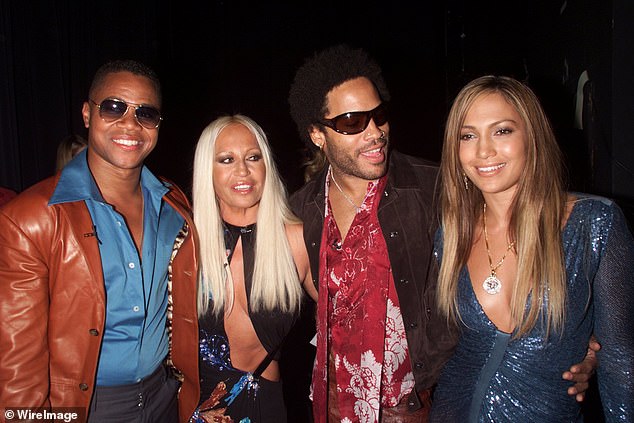 Way back: Over the years, Lenny has been pictured respectively with Lopez and A-Rod, who denied reports they have ended their two-year engagement; seen in 2000