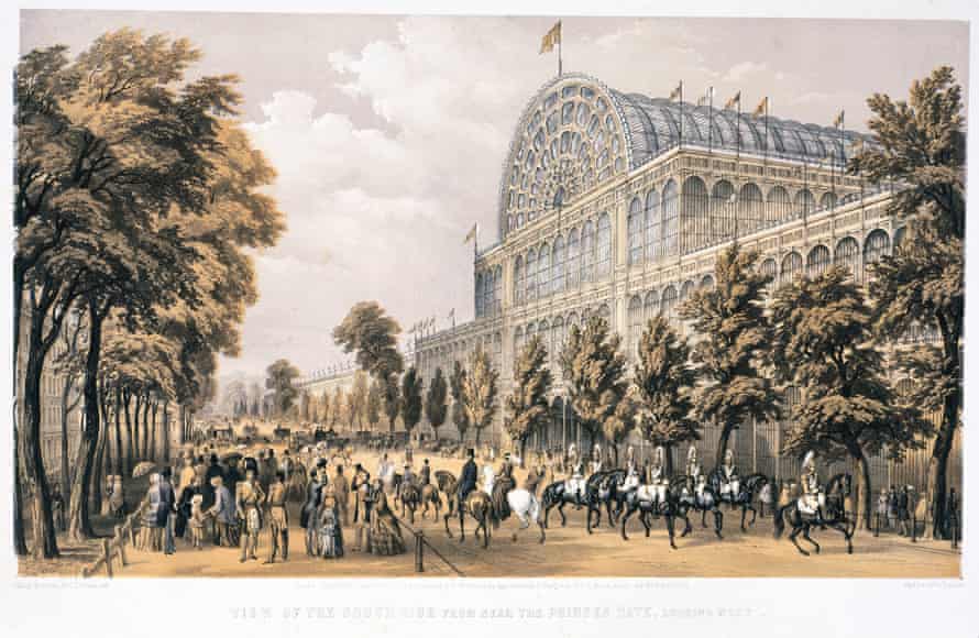 An 1851 lithograph of the Crystal Palace during its Great Exhibition heyday by T Picken after an original painting by Phillip Brannan.