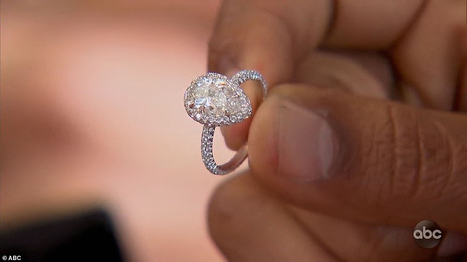 With one day left before the proposal, James met with jeweler Neil Lane and picked out a pear-shaped diamond