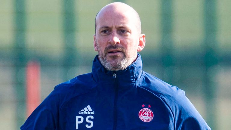 ABERDEEN, SCOTLAND - MARCH 18: Interim manager Paul Sheerin during Aberdeen training at Cormack Park, on March 18, 2021, in Aberdeen, Scotland. (Photo by Craig Foy / SNS Group)