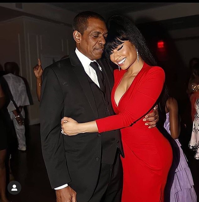 An undated photo shows Nicki Minaj with her father Robert Maraj, 64, whom she struggled to forgive after her difficult childhood