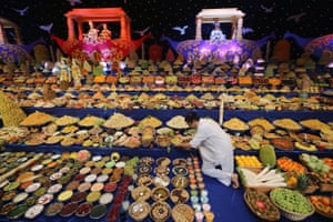 Celebrating Diwali at the Swaminarayan Mandir.