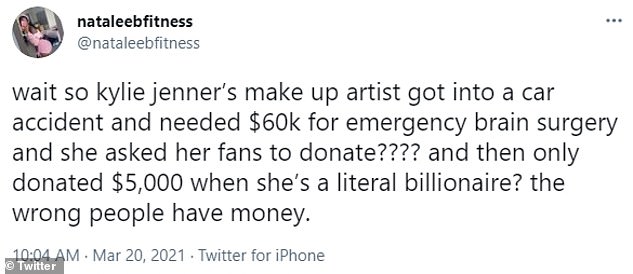 Calling her out: Many of the influencer's fans noted that her financial situation is stable enough to the point where she could have comfortably funded all of Rauda's medical expenses