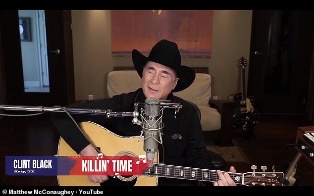 Country superstar:u00A0Another member of country royalty, Clint Black, gave a moving performance of Killin' Time without a backing band