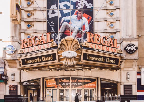 The Regal Cinemas theater in Times Square. 