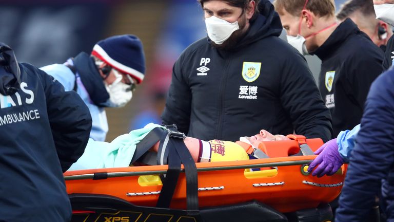 Burnley's Ben Mee was the first Premier League player to be taken off as a concussion substitute