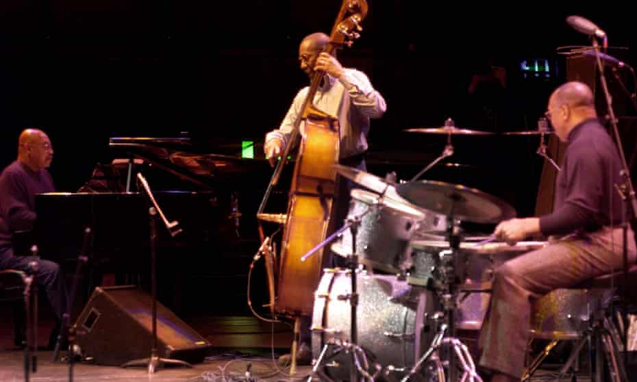 Kenny Barron, far left, and his jazz trio in concert.