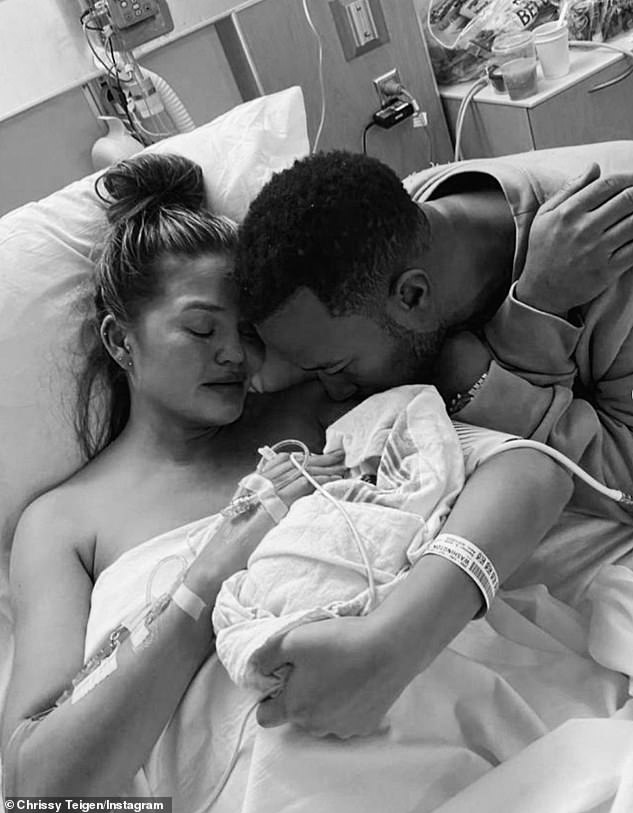 Heartbreaking: Chrissy and John revealed in September that their son Jack was stillborn