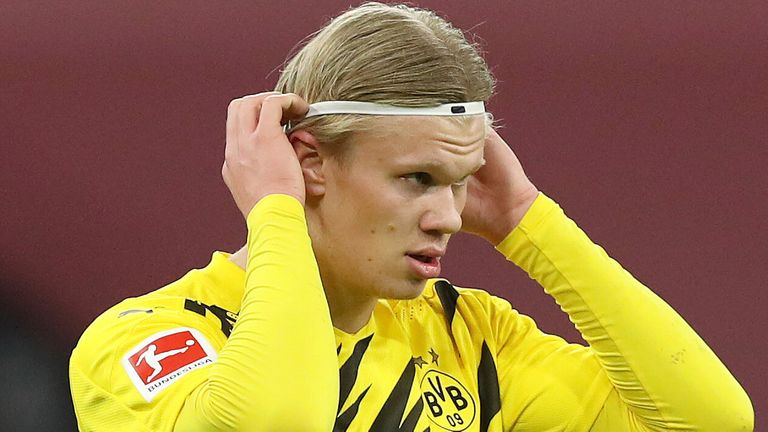 Erling Haaland scored his 19th goal of the Bundesliga season against Bayern Munich on Saturday