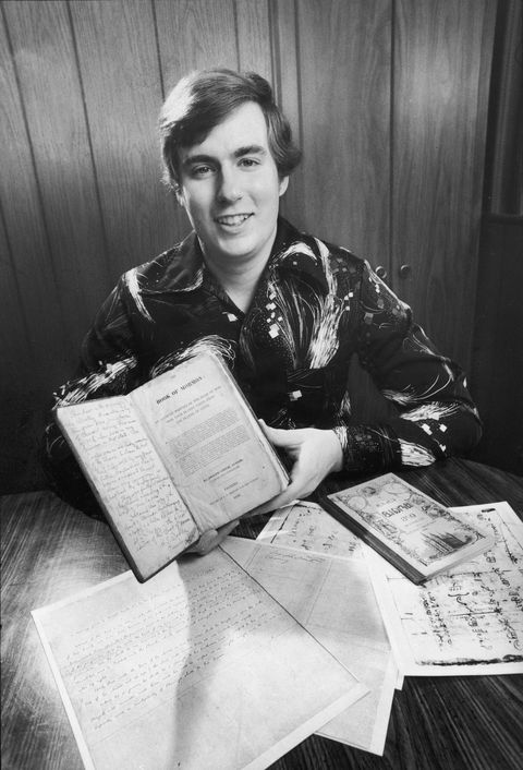 portrait of mormon antique collectordealer mark hofmann as he holds a first edition of book of mormon, salt lake city, utah, 1984 hofmann later planted a bomb that killed two church members, was arrested, and subsequently revealed to have been a highly succesful forger photo by ben martingetty images