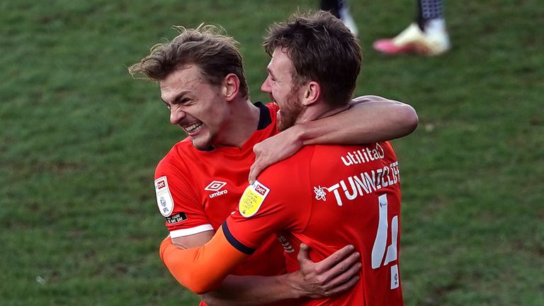 Ryan Tunnicliffe struck Luton&#39;s second against Sheffield Wednesday