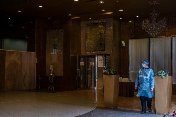 A designated quarantine hotel in Hong Kong. The city’s strict quarantine requirements are being loosened for travelers from some countries.