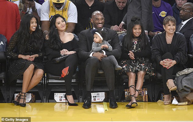 Too vague: Vanessa's legal team said that even if Kobe had promised to 'take care of [Sofia] financially,' the statement was too vague to be enforceable; pictured together in 2017