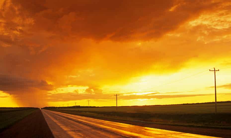 The great open road in Manitoba, Canada.