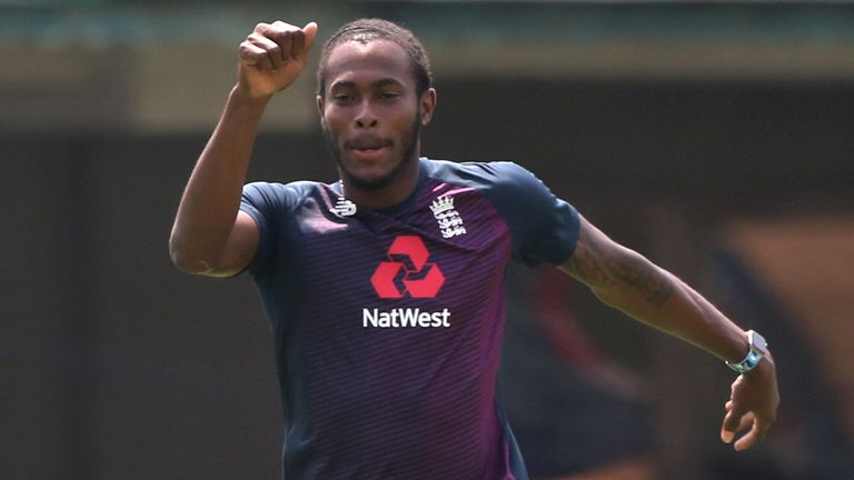 Jofra Archer is missing the fourth Test due to an ongoing right elbow issue (Pic credit - BCCI)