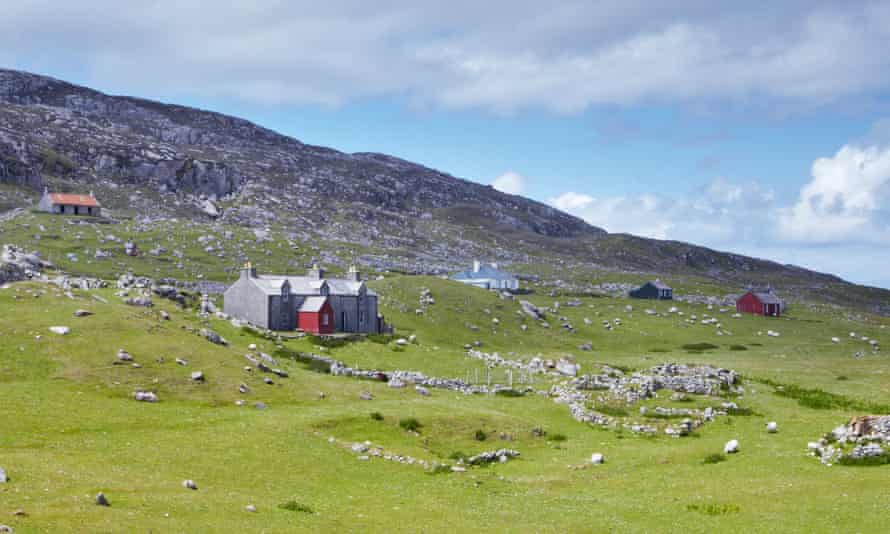 Remains of the abandoned settlement on the island of Scarp.