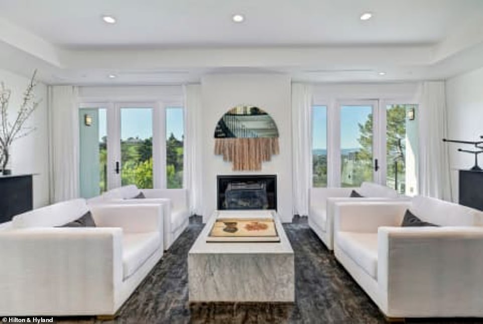 Luxury touches: The home features intimate seating areas, and larger spaces for entertaining