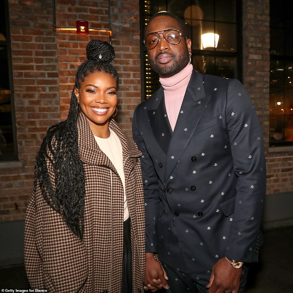 Moving on: Gabrielle and Dwyane bought their home two years ago (pictured last year)