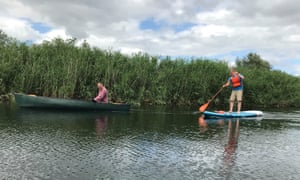 Watersports on the river Waveney.