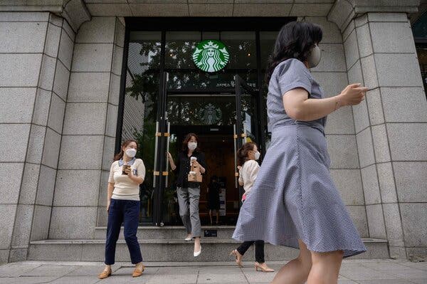 A Starbucks cafe in Seoul.