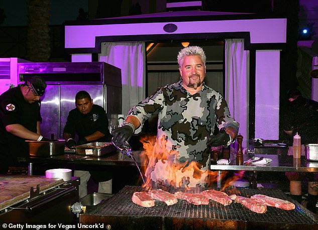 Impressive: Fieri has hosted 33 seasons of his addictive Diners, Drive-Ins and Dives series and later launched two culinary competition games, Guy's Grocery Games and Tournament of Champions