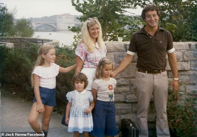 Some very early days: The family also posted this image of Jack and his kids from the Seventies