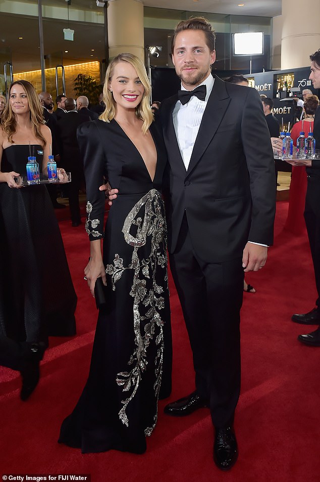 It's love: Robbie and producer husband Tom Ackerley attend The 75th Annual Golden Globe Awards at The Beverly Hilton Hotel in 2018 in Beverly Hills