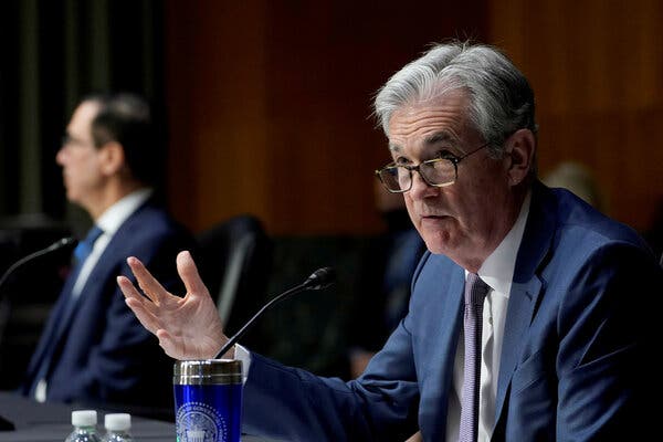 Jerome Powell, the Federal Reserve chair, said the economy was at an “inflection point.”