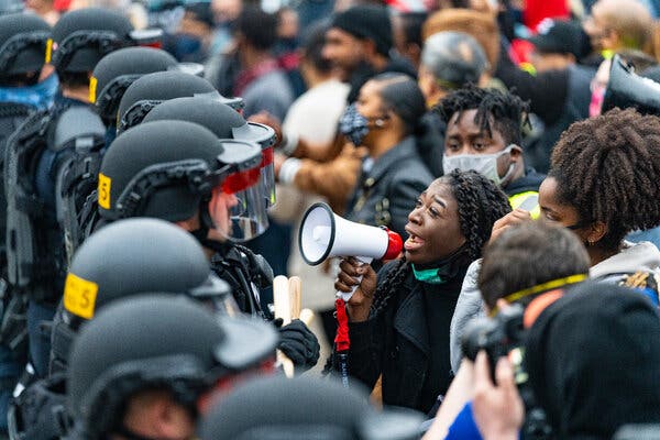 The death of 20-year-old Daunte Wright prompted protests in Brooklyn Center, Minn.