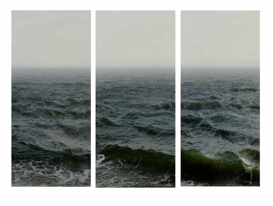 Water III, part 1,2 and 3, (Shoeburyness towards The Isle Of Grain), 2015, by Navdav Kander.