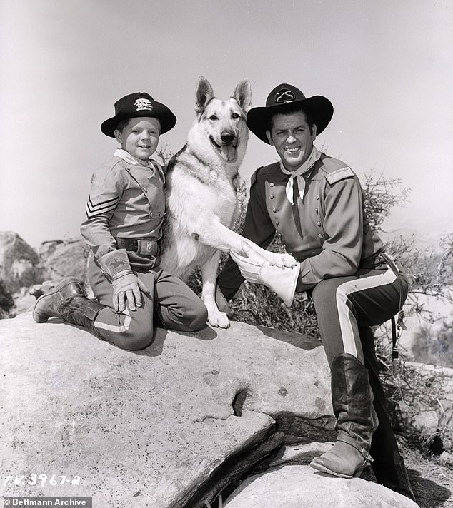 Hit show: Aaker is best known for having starred alongside a German Shepherd and actor James Brown in ABC TV series The Adventures of Rin Tin Tin for five seasons from 1954 to 1959