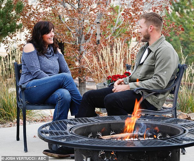 Emotional: The Bachelor star (pictured with his mom Donna) added that many of his closest friends and family said they wish he had felt he could come out to them sooner