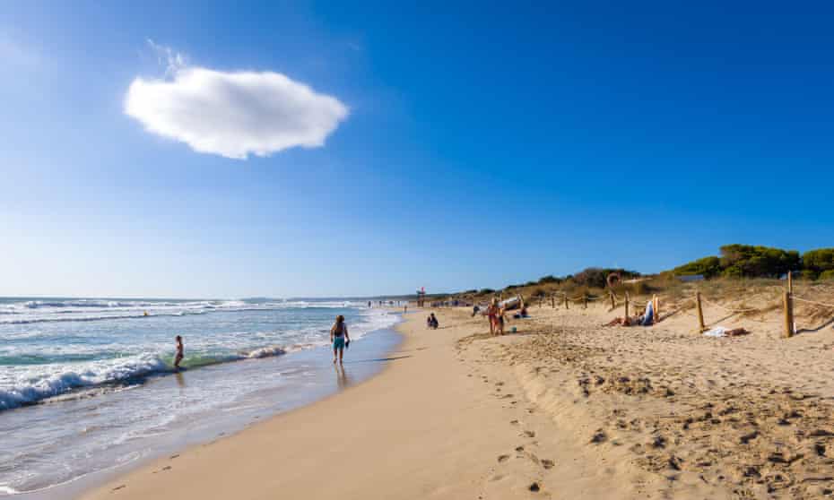 Son Bou beach, Menorca, Spain.