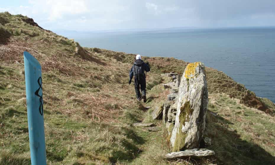 A walker on the Kintyre Way