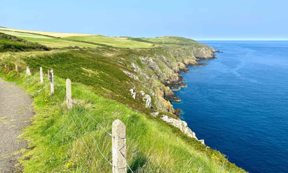 The rugged coastline of the Isle of Man.