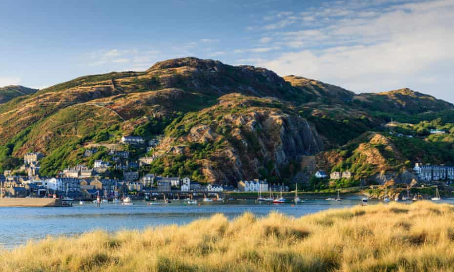 Barmouth seen from across the Mawddach estuary.