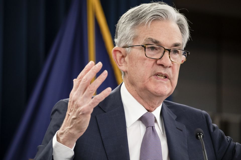 WASHINGTON, DC - JANUARY 29: Federal Reserve Board Chairman Jerome Powell speaks during a news conference after a Federal Open Market Committee meeting on January 29, 2020 in Washington, DC. Chairman Powell announced that the Federal Reserve will not be adjusting interest rates. (Photo by Samuel Corum/Getty Images)