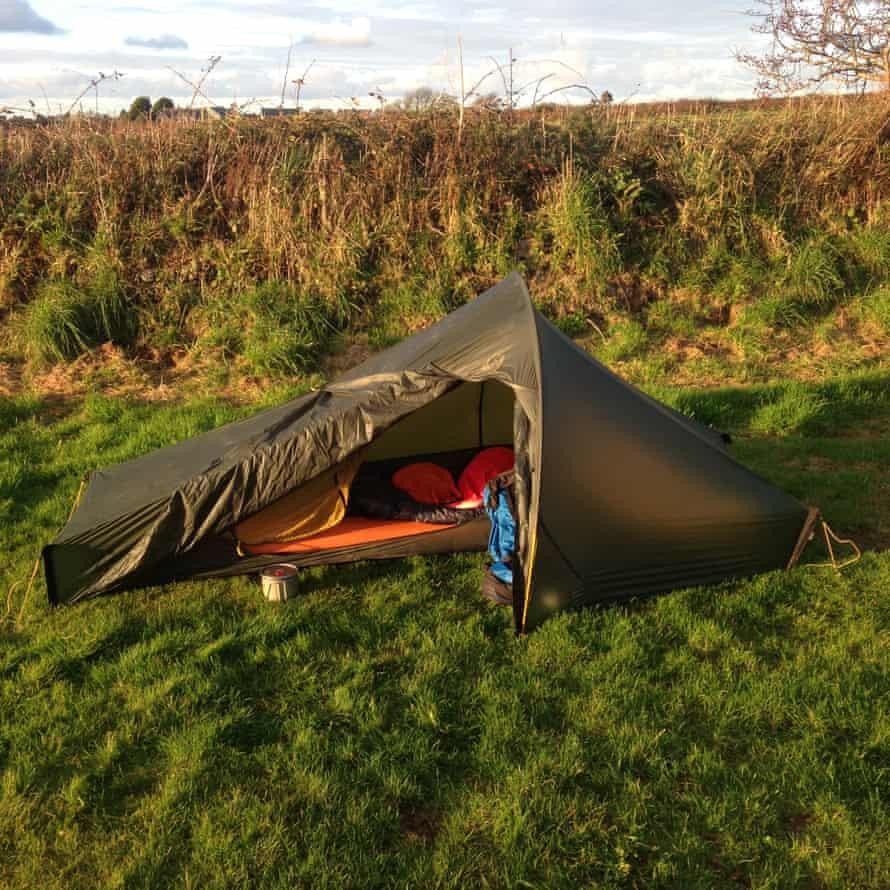 A lightweight tent in a field