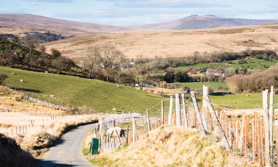 Open countryside on the road to Penderyn