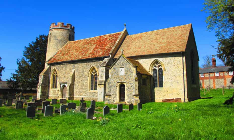 Round-towered St Mary’s church, Bartlow. England, UK.