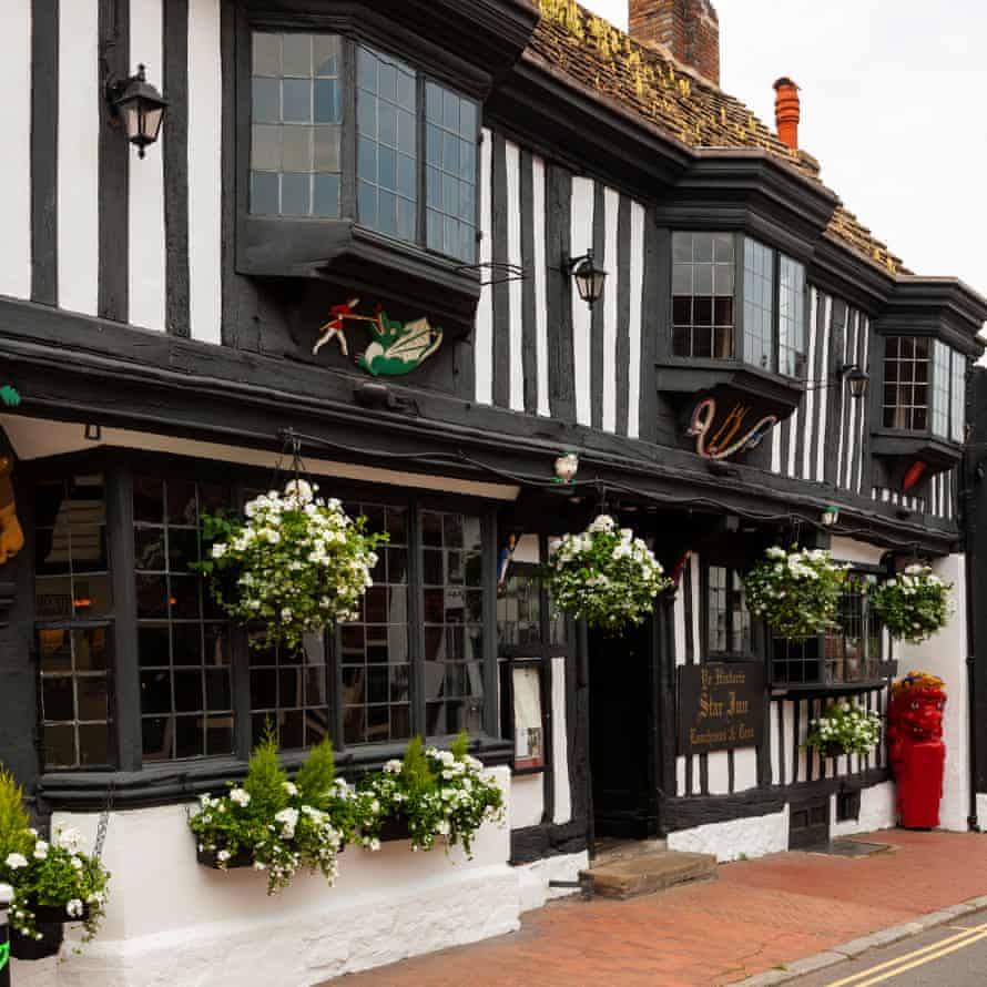 Exterior of The Star hotel in Alfriston, East Sussex, UK